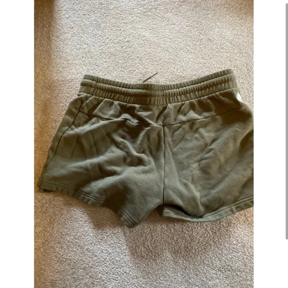 Adidas Women's Athletic Shorts in Olive - Picture 2 of 2